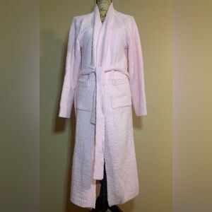 MALIBU LUXXE 100% poly Loungewear Feather Yarn Ladies soft pink robe size L/XL